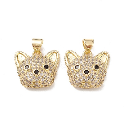 Brass Micro Pave Cubic Zirconia Pendants KK-M240-10F-1