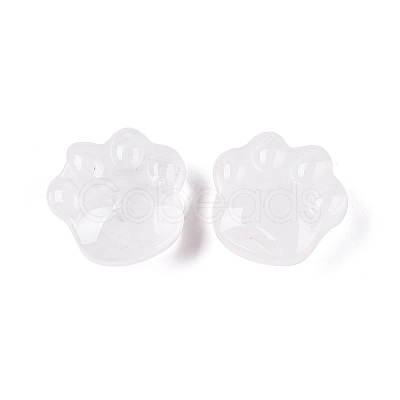 Natural Quartz Crystal Cat Paw Print Figurines DJEW-N003-03J-1