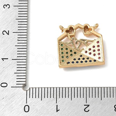 Brass Micro Pave Colorful Cubic Zirconia Pendants CU-CBA4231-06B-G-1