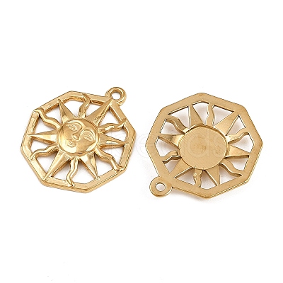 304 Stainless Steel Pendants STAS-L295-01G-01-1