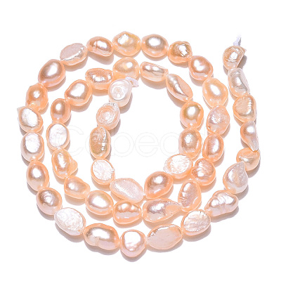Natural Cultured Freshwater Pearl Beads Strands PEAR-N014-05J-1