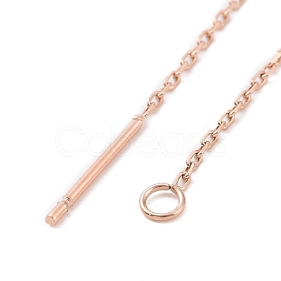 Ion Plating(IP) 304 Stainless Steel Stud Earring Finding STAS-E161-06RG-1
