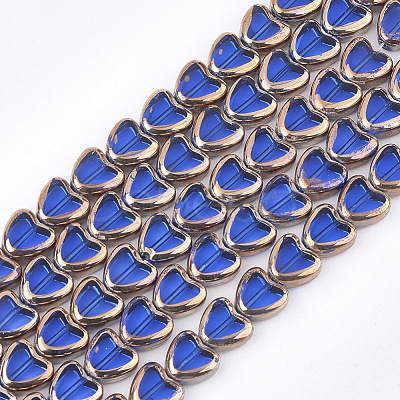 Electroplate Glass Beads Strands EGLA-S188-09C-1