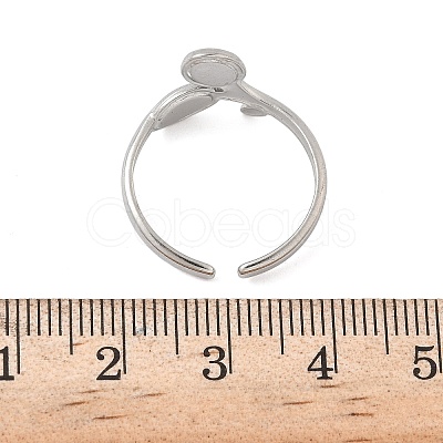 304 Stainless Steel Open Cuff Rings Findings RJEW-A079-10D-P-1