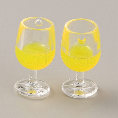 Transparent Resin Pendants RESI-WH0026-48E-1