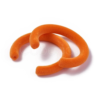 Flocky Acrylic Beads X-OACR-L010-B-08-1