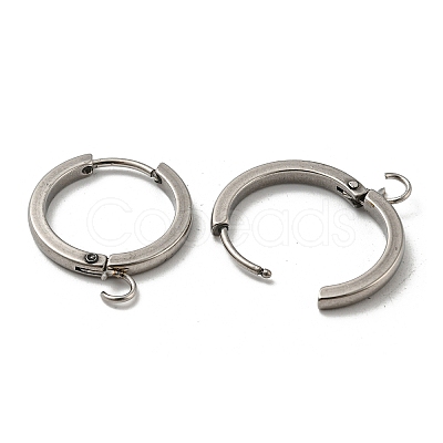 Tarnish Resistant 201 Stainless Steel Huggie Hoop Earrings Findings STAS-A167-01D-P-1