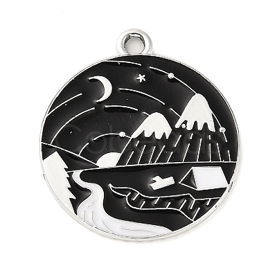 Alloy Enamel Pendants PALLOY-Q451-01E-1