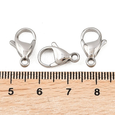 Tarnish Resistant 316 Surgical Stainless Steel Lobster Claw Clasps STAS-316-FL15A-1