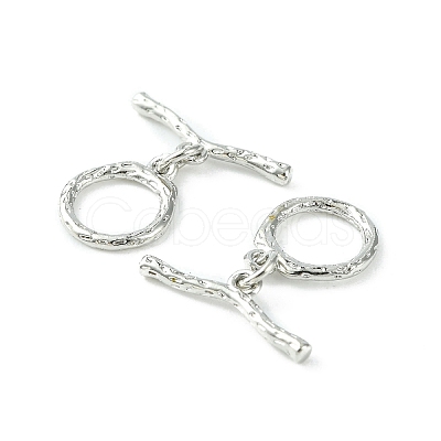 Rack Plating Eco-Friendly Brass Toggle Clasps KK-K330-43P-1
