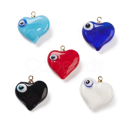 Handmade Evil Eye Lampwork Pendants LAMP-M015-03-1