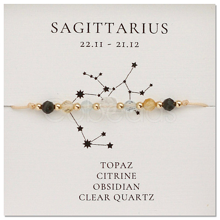 Natural Gemstone Constellation Beaded Bracelets X-NR2952-6-1