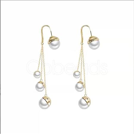 Vintage Imitation Pearl Dangle Earrings JE1098A-1