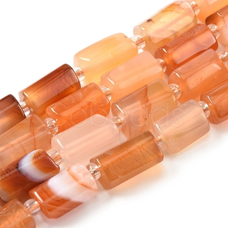 1 Strand Natural Orange Botswana Agate Beads Strands G-YW0002-44-1