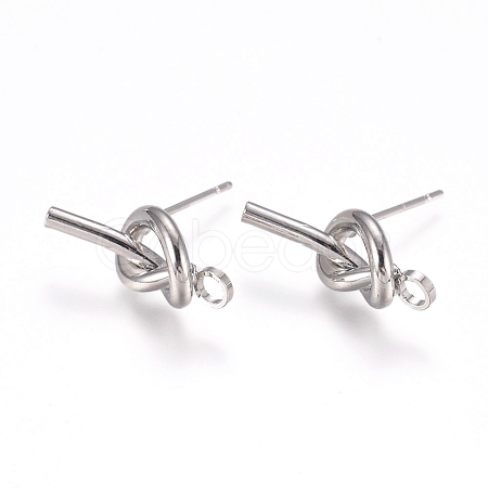 Rack Plating Brass Stud Earring Findings LS-KK-L198-006P-1