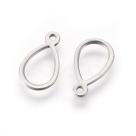 Tarnish Resistant 304 Stainless Steel Open Pendants STAS-F187-02P-1