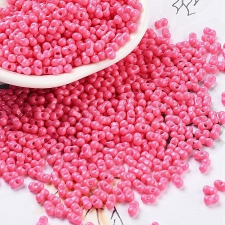 Baking Paint Glass Seed Beads SEED-A033-05L-1