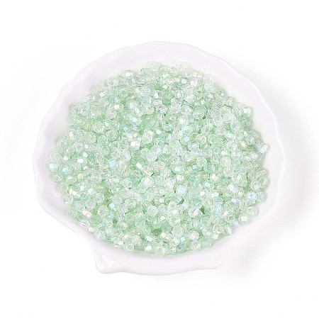 Transparent Spray Painted Glass Beads EGLA-N018-4mm-04-1