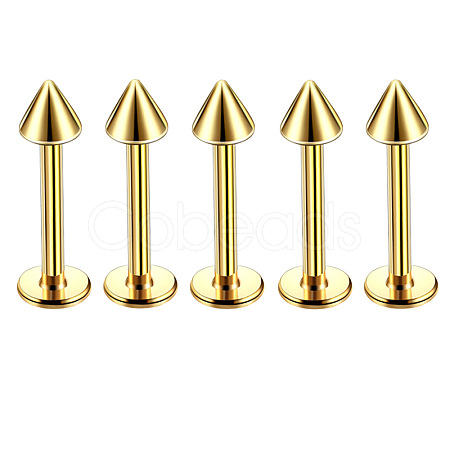 304 Stainless Steel Cone Internally Threaded Labrets for Women Men WG9B6EB-11-1