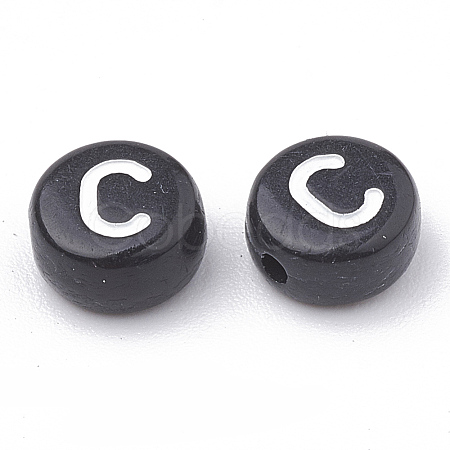 Opaque Acrylic Beads X-SACR-N002-02C-1