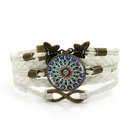 PU Leather Multi-strand Bracelet MAND-PW0001-40C-1