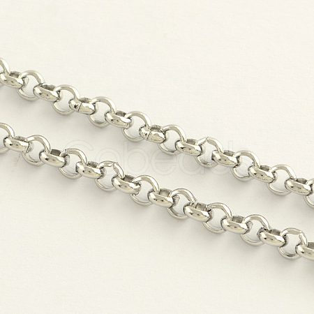 Tarnish Resistant 304 Stainless Steel Rolo Chains X-CHS-R009-08-1