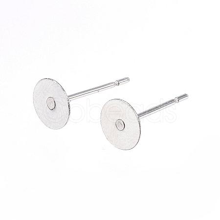 Tarnish Resistant 304 Stainless Steel Stud Earring Findings STAS-D448-088P-6mm-1