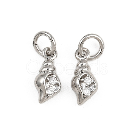 Brass Micro Pave Cubic Zirconia Pendants KK-A269-02B-P-1