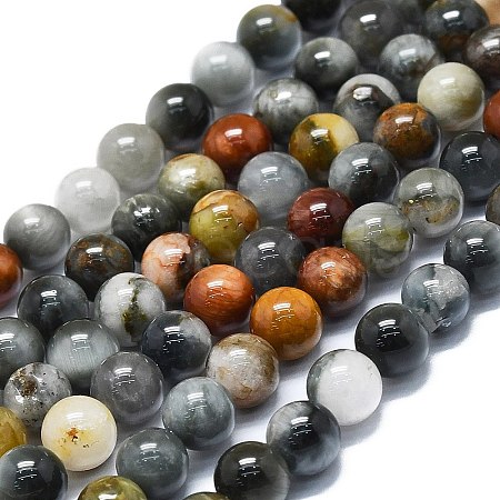 Natural Eagle Eye Stone Beads Strands G-K245-A09-02-1