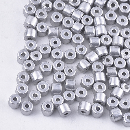 Electroplate Glass Bugle Beads SEED-S024-04B-02-1