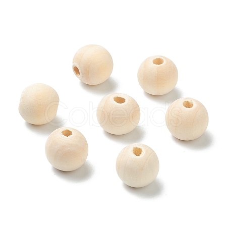 Natural Unfinished Wood Beads WOOD-XCP0001-19G-1