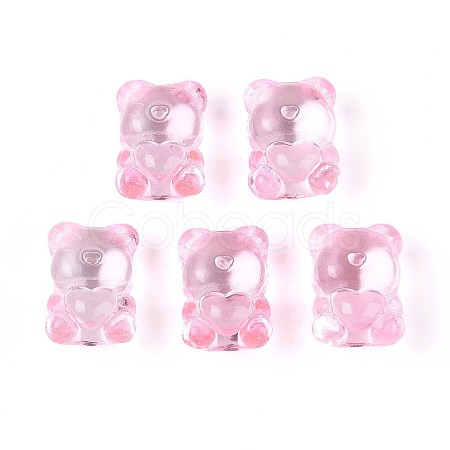 Baking Paint Transparent Glass Beads DGLA-N018-02I-1
