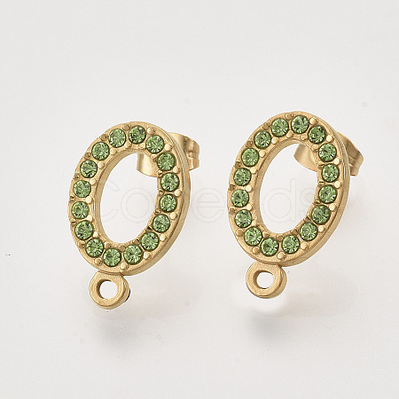 304 Stainless Steel Stud Earring Findings STAS-T052-03G-10-1