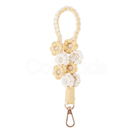 Hand-woven Flower Pendant Decorations KEYC-TAC0009-02KCG-02-1