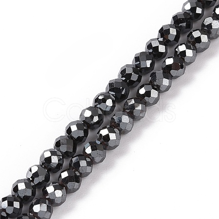 Electroplate Non-magnetic Synthetic Hematite Beads Strands G-L487-C-15-1