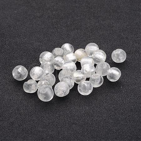 Handmade Silver Foil Glass Beads FOIL-R054-18-1