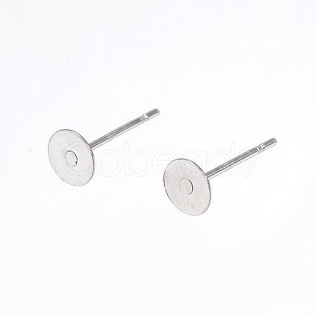 Tarnish Resistant 304 Stainless Steel Stud Earring Findings STAS-D448-088P-5mm-1