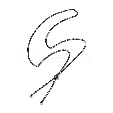 Adjustable 304 Stainless Steel Curb Chains Necklaces Making AJEW-JB01215-03-1