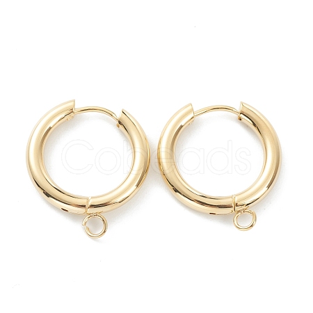 201 Stainless Steel Huggie Hoop Earring Findings STAS-P283-01G-G-1