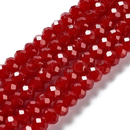 Baking Paint Imitation Jade Glass Bead Strands DGLA-A034-J10mm-A29-1