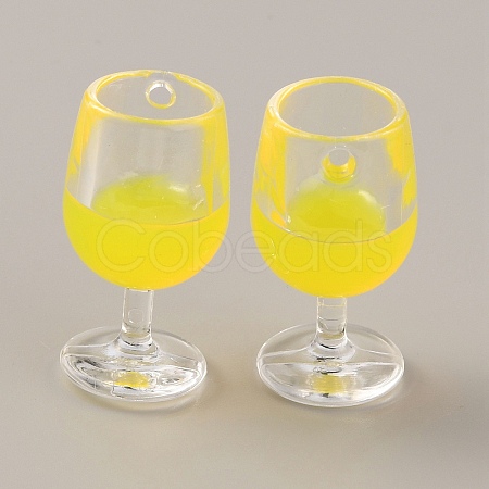 Transparent Resin Pendants RESI-WH0026-48E-1