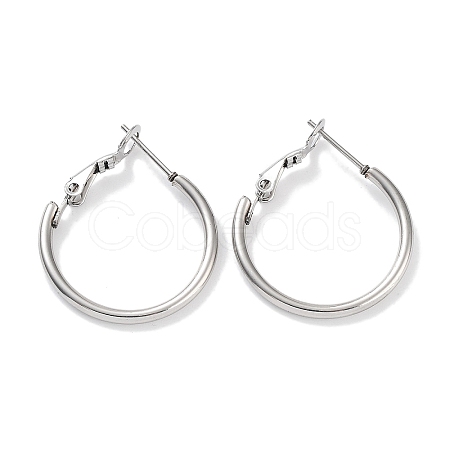 Non-Tarnish Ring 304 Stainless Steel Hoop Earrings for Women Men EJEW-B049-02A-P-1