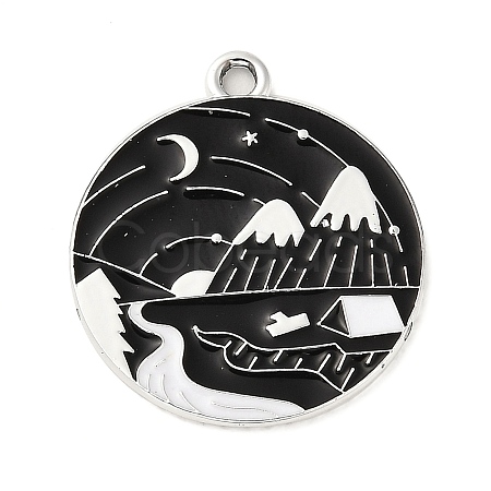 Alloy Enamel Pendants PALLOY-Q451-01E-1