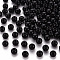 Opaque Acrylic Beads, Round, Black, 6x5mm, Hole: 1.8mm, about 4400pcs/500g