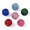 Transparent Resin Rhinestone Graduated Beads, with Acrylic Round Beads Inside, Mixed Color, 20mm, Hole: 2~2.5mm