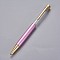 Creative Empty Tube Ballpoint Pens, with Black Ink Pen Refill Inside, for DIY Glitter Epoxy Resin Crystal Ballpoint Pen Herbarium Pen Making, Golden, Pearl Pink, 140x10mm