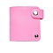 26 Slots Imitation Leather Rectangle DIY Nail Art Image Plate Storage Bags, Stamping Template Card Holder, with Snap Buttons, Pink, 90x80x20mm