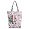 Polyester Printed Shoulder Bags, Rectangle, Owl, 37x35x8cm