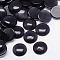 Cat Eye Cabochons, Half Round, Black, 16x3mm