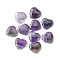 Natural Amethyst Heart Palm Stone, Healing Stone for Energy Balancing Meditation, 19x20x6mm